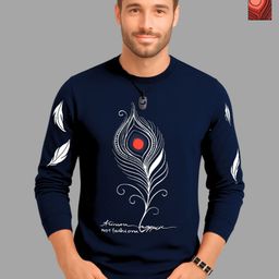 TICOSS Pack Of 2 Graphic Printed Long Sleeves Round Neck Cotton Regular Fit Casual T-shirt-image-39