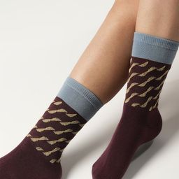 Theater Women Patterned Cotton Above Ankle Length Socks-34
