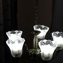 GAUVIK Gold-Toned Glass Ceiling Lamp-49