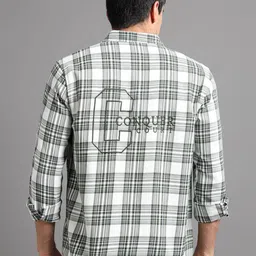 StitchX Men Relaxed Cotton Checked Casual Shirt-image-41