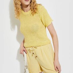 Max Women Self Design Solid Semi Sheer Regular Top-image-59