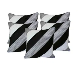 India Furnish Black Silk Square Cushion Cover-picture-18