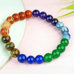 Divine souvenirs Unisex Artificial Beaded Elasticated Bracelet-picture-9