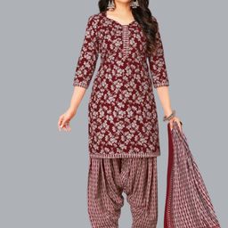 shree jeenmata collection Floral Printed Pure Cotton Unstitched Dress Material-image-66
