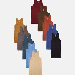 Lux Cozi Infant Boys Pack Of 10 Assorted Basic Innerwear Vests LUX_COZI_BOYZ_RN_AST_10PC-13