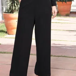 Sera Women Relaxed Flared Trousers-image-90