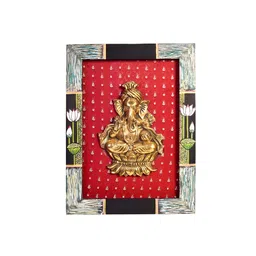 AAKRITI ART CREATIONS Red & Blue Subheksha Wall Decor Frame With Divine Ganesha-image-11