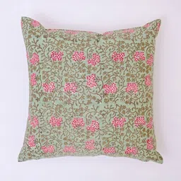 Block N Style Green & Pink Floral Square Cushion Covers-image-57