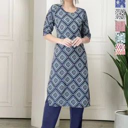 7Threads Selection Of 6 Geometric Printed Round Neck Straight Kurta-image-36