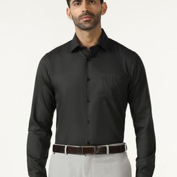 Blackberrys Men India Slim Fit Solid Spread Collar Pure Cotton Formal Shirt-picture-15