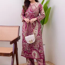 KALINI Women Ethnic Motifs Printed Regular Kurta with Palazzos-picture-17