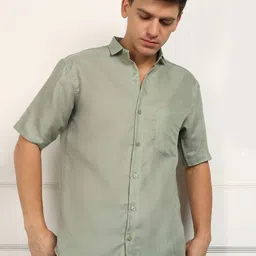Mast & Harbour Men Solid Spread Collar Casual Shirt-image-65