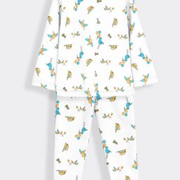 Orange Sugar Unisex Kids Printed T-shirt with Pyjamas-image-38