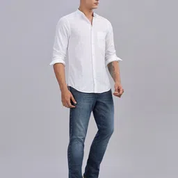 Tommy Hilfiger Men Slim Fit Opaque Striped Casual Shirt-picture-38