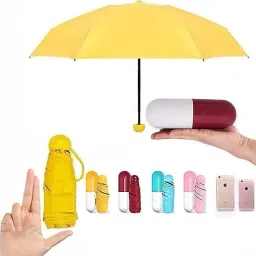 Capsule 4-Fold Compact Umbrella – Stylish & Portable for Rain and Sun Umbrella-image-98