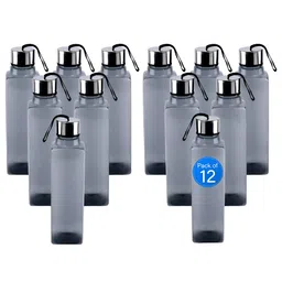 Aura Black Set of 6 Plastic Solid Water Bottle-image-17
