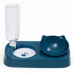 Food Water Bowl Set with Automatic Water Dispenser Bottle Detachable Pet Food Dispenser-24