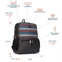 ZOUK Men Mysore Mosaic Men's Office Backpack image 4
