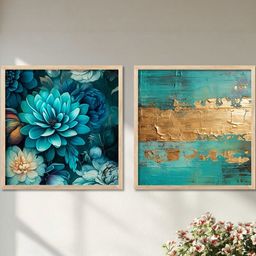 walllane Floral Wall Art With Frame Home Decor Wall Painting For Living Room Office Bedroom-picture-41