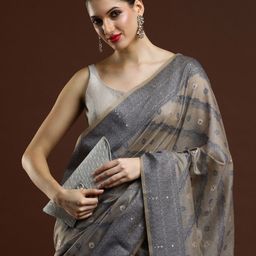 Mitera Woven Design Zari Chanderi Saree-10