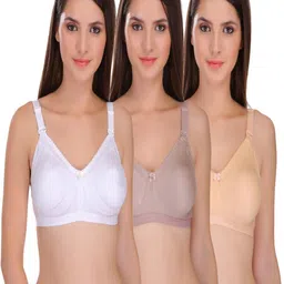 FEATHER LINE Women Pack Of 3 Non Padded Full Coverage Bra-picture-4