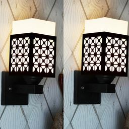 Gojeeva Black Wood Square Wall Lamps-picture-37