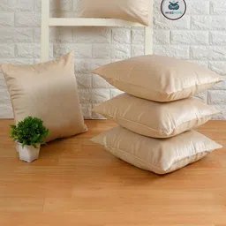WISE HOME Set of 5 Cream-Coloured Velvet Square Cushion Covers-picture-35