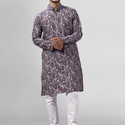 amzira Men Ethnic Motifs Printed Kurta with Churidar-image-50