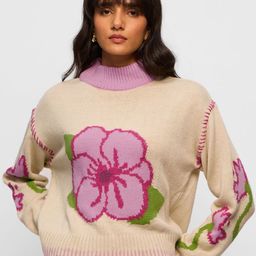 The Souled Store Women Floral Printed Pullover with Embroidered Detail-image-6