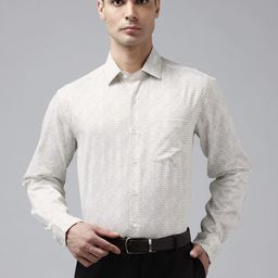 Arrow Geometric Print Slim Fit Pure Cotton Formal Shirt-picture-46