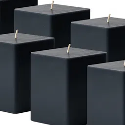 atorakushon Black 6 pieces Pillar Candle-image-37