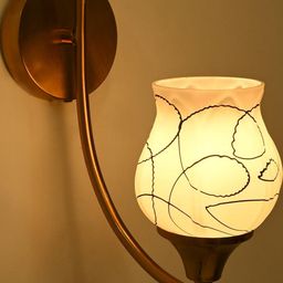 SOMIL Black & White Printed Glass Cylinder Shaped Wall Lamp-picture-44