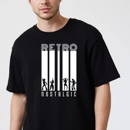 fashnobic Nostalgic Retro Typography Round Neck T-shirt-picture-1