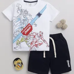 LITTLE NINJA Boys Printed T-shirt with Shorts-image-7