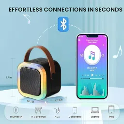 TECHMAZE K12 Ultra 3D Dynamic Thunder Sound With High Bass Wireless Portable 5 W Bluetooth Speaker image 2