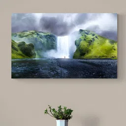 Tushaco Handicrafts Green Canvas Floral and Botanical Wall Paintings-image-56
