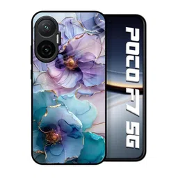QRIOH Floral Printed Poco F7 5G Silicone Back Case-picture-10