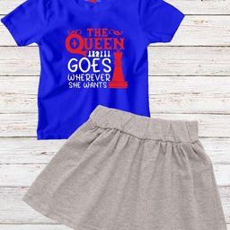 TRIANGLETEES Girls T-shirt with Skirt-image-130