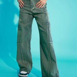 Noh.Voh - SASSAFRAS Kids Girls Relaxed Fit High-Rise Light Fade Stretchable Jeans-image-48