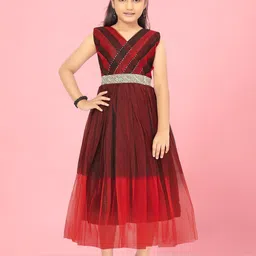 BAESD Embellished Net Maxi Dress image 1