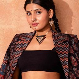 WHE Triangular Drop Earrings image 2