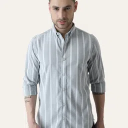 PERCH Men Slim Fit Opaque Checked Casual Shirt-image-50