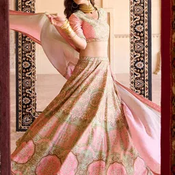 SAUNDH Printed Ready to Wear Lehenga & Semi-Stitched Blouse With Dupatta image 2