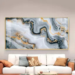 THE NEXT DECOR Yellow & Grey Modern Abstrac Wall Art-image-35