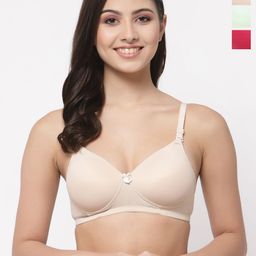 College Girl Pack of 3 T-shirt Full Coverage Lightly Padded Bra-26