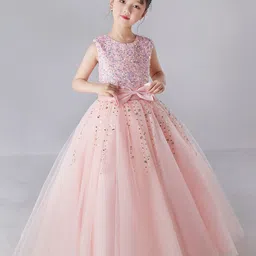 JC SPARKLE Girls Embellished Sleeveless Bow Details Maxi Dress-image-50