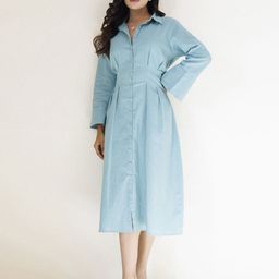 Ragavi Shirt Midi Dress-image-5