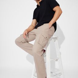 The Souled Store Men Straight Fit Cargos Trousers-image-65