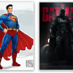 art recall Batman and superman poster Photographic Paper-picture-5