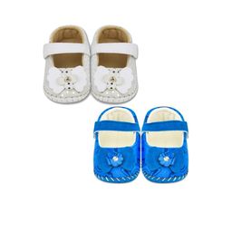 NESKA MODA Girls 2 Pair Fancy Floral Sandal Booties-picture-10